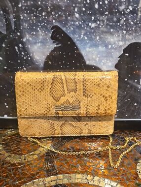 Women real Snake Skin Shoulder Bag